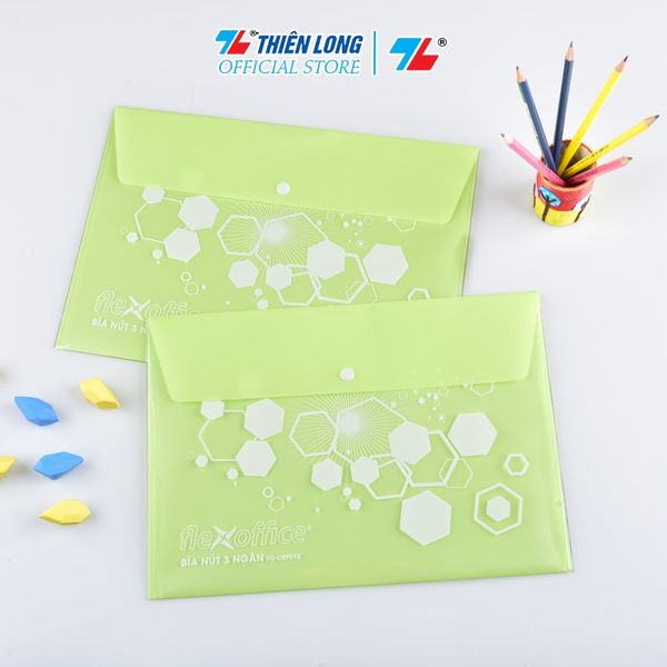 Bìa nút 3 ngăn (130 tờ A4) Thiên Long Flexoffice FO-CBF018