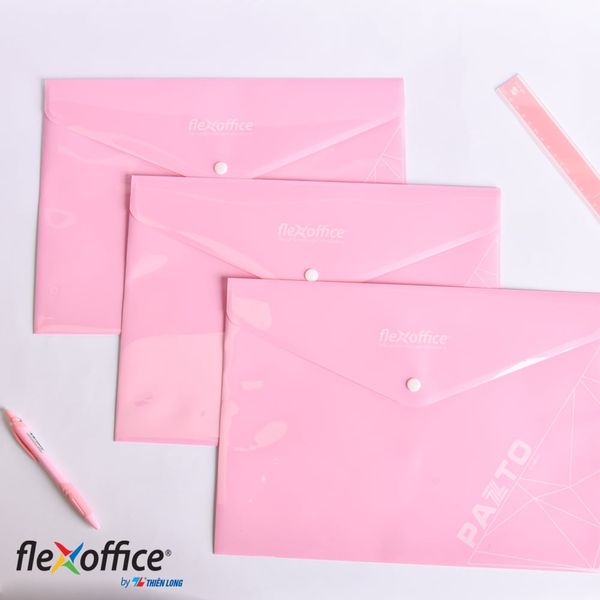 Bìa nút F4 Pazto màu Pastel (50 tờ) | Thiên Long Flexoffice FO-CBF010