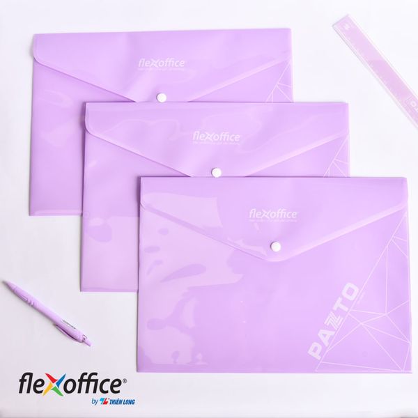 Bìa nút F4 Pazto màu Pastel (50 tờ) | Thiên Long Flexoffice FO-CBF010