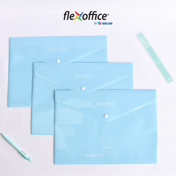 Bìa nút F4 Pazto màu Pastel (50 tờ) | Thiên Long Flexoffice FO-CBF010