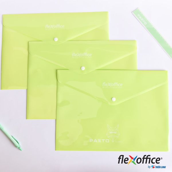 Bìa nút F4 Pazto màu Pastel (50 tờ) | Thiên Long Flexoffice FO-CBF010