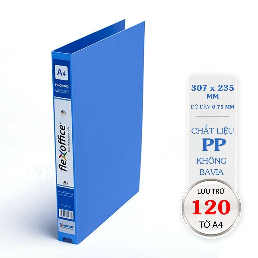 Bìa nhẫn 2-O Ring 25 A4-F4 Flexoffice FO-ORB01
