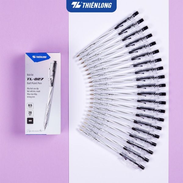 Hộp 20 Bút Bi Thiên Long TL-027 – Combo Tiết Kiệm, Chính Hãng