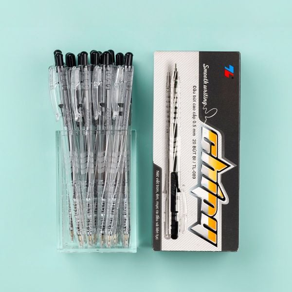 Bút bi Thiên Long TL-089 – Thiết kế nhựa trong, viết êm mượt