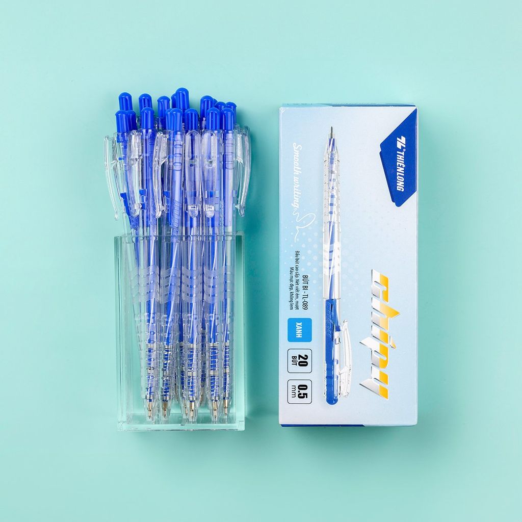 Bút bi Thiên Long TL-089 – Thiết kế nhựa trong, viết êm mượt
