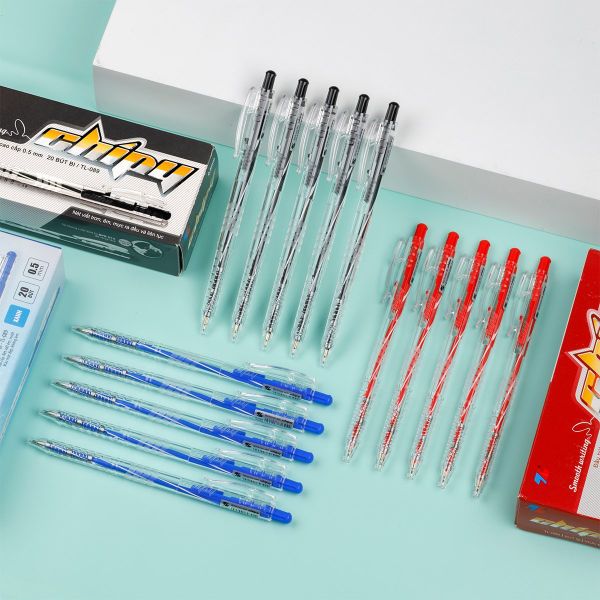 Bút bi Thiên Long TL-089 – Thiết kế nhựa trong, viết êm mượt