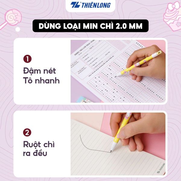 Bút chì bấm Thiên Long PC-029 tích hợp chuốt chì