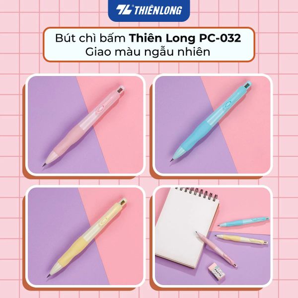 Bút chì bấm Thiên Long PC-032 2 mm tích hợp chuốt chì