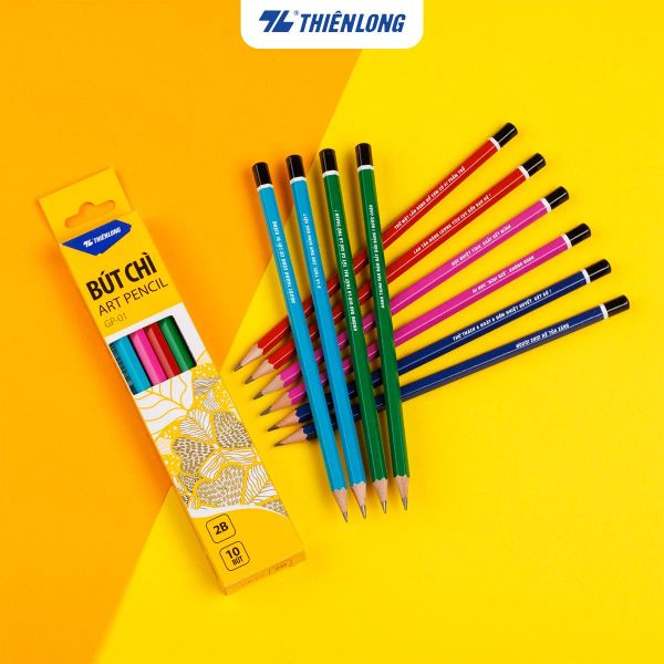 Bút chì gỗ 2B Thiên Long GP-01 hộp 10 cây
