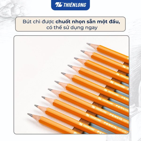 Bút chì gỗ 2B Thiên Long GP-018 hộp 10 cây