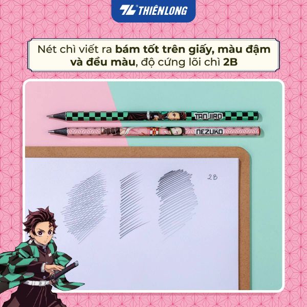 Bút chì gỗ 2B Demon Slayer Thiên Long GP-030/DS 2.8mm