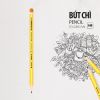 Bút chì gỗ HB Flexoffice FO-GP07/VN có gôm, hộp 12 cây