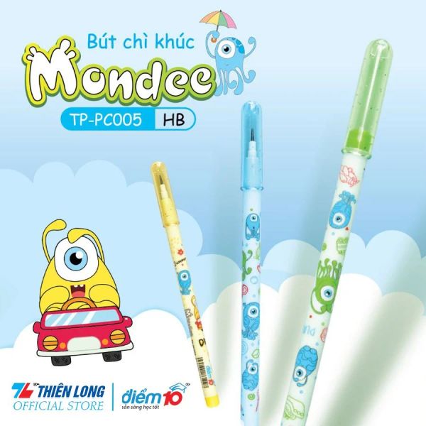 Bút chì khúc Điểm 10 TP-PC005 nét đậm, ít bột chì