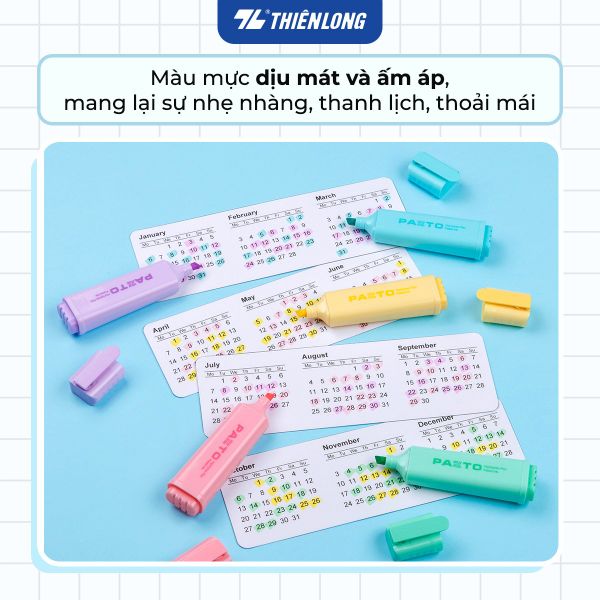 Bút dạ quang màu Pastel Thiên Long Flexoffice Pazto FO-HL009/VN