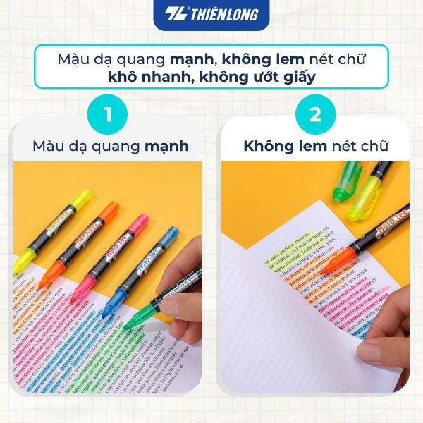 Bút dạ quang Thiên Long HL-03 chính hãng