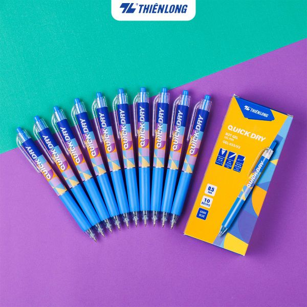 Bút Gel Quick Dry Thiên Long GEL-033/V2 | Mực khô siêu nhanh