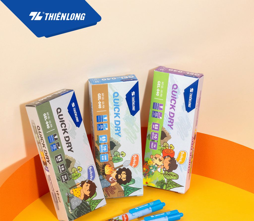 Bút gel Quick Dry Thiên Long GEL-040 | Hình Bububu
