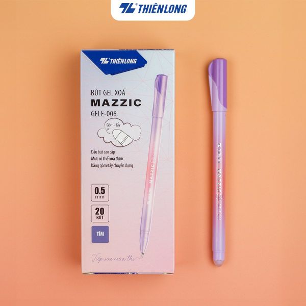 Bút Gel Xóa Được Mazzic Thiên Long GELE-006 – Ngòi 0.5mm, Viết & Xóa Dễ Dàng