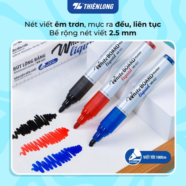 Bút Lông Bảng Thiên Long WB-022 – Mực Lỏng Không Xylene