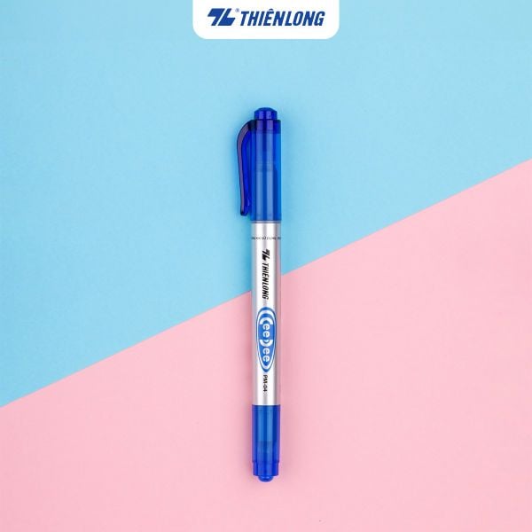 Bút lông dầu Thiên Long PM-04 – 2 đầu 0.4mm & 1mm, mực đậm rõ nét