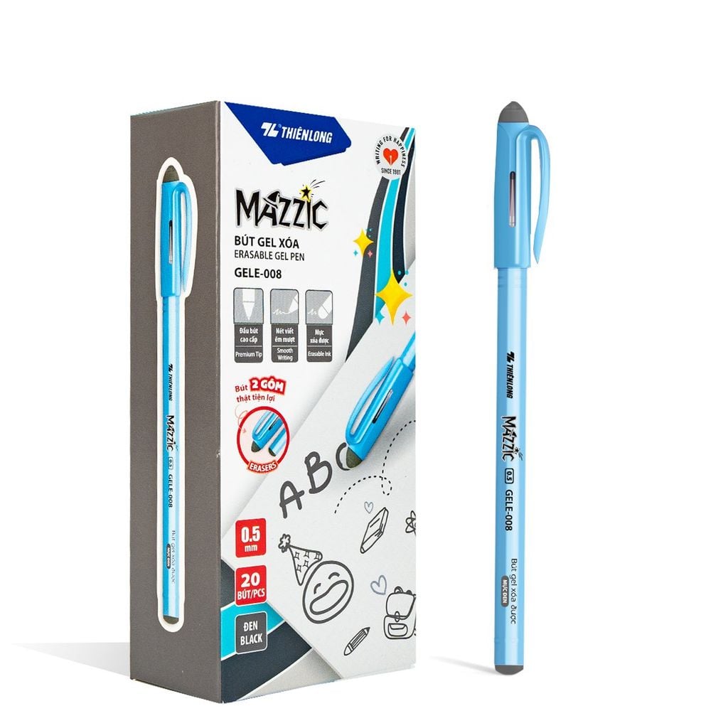 Bút gel xóa được Mazzic Thiên Long GELE-008 - Ngòi 0.5mm