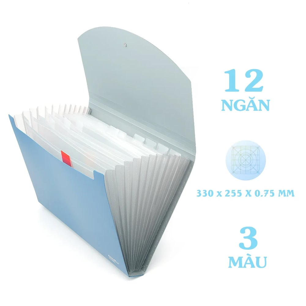 Cặp hồ sơ A4 (12 ngăn) Thiên Long Flexoffice FO-EB01 (FS)