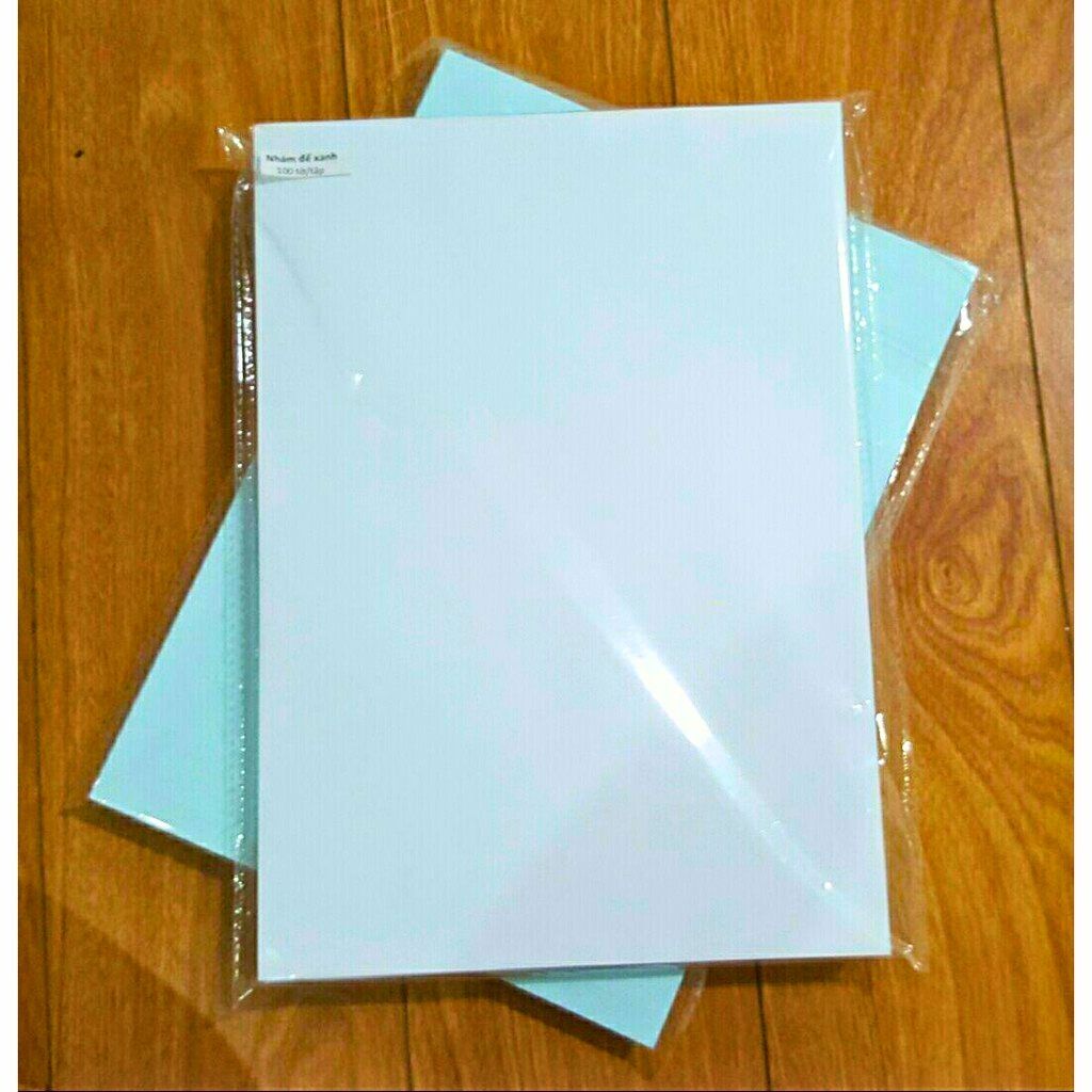 Giấy decal xanh A4