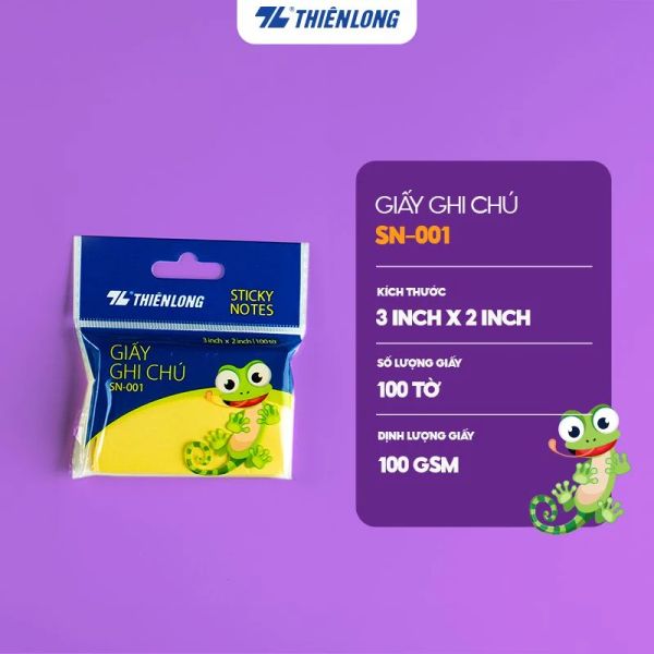Giấy ghi chú Pastel Thiên Long SN-001 3 × 2 inch