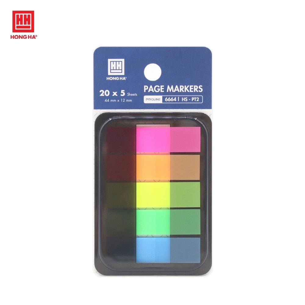 Giấy phân trang Hồng Hà HS-PT2 6664 44 × 12 mm, 100 miếng