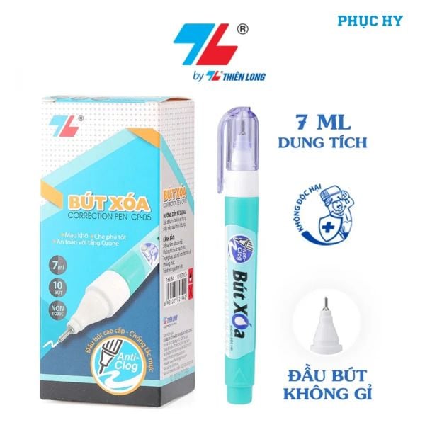 Bút xóa Thiên Long CP-05 7ml đầu kim loại chống tắc