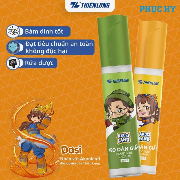 Keo dán giấy Akooland Thiên Long G-024 30 ml/lọ