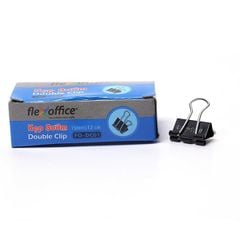 Kẹp bướm 15mm Flexoffice FO-DC01 - Kẹp 10 tờ A4, hộp 12 cái