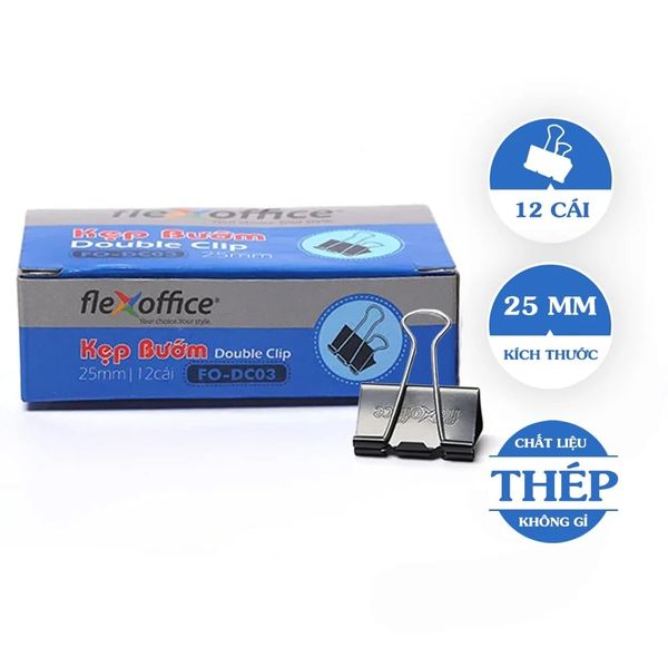Kẹp bướm Flexoffice 25mm FO-DC03