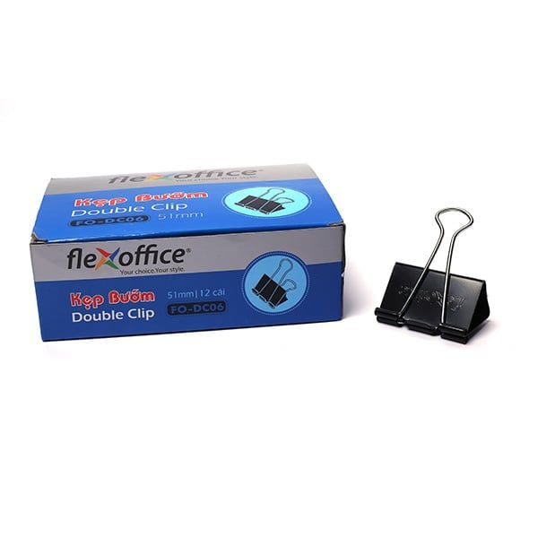Kẹp bướm 51mm Flexoffice FO-DC06 – Hộp 12 cái