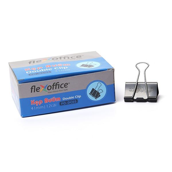 Kẹp bướm 41mm Flexoffice FO-DC05 – Hộp 12 cái