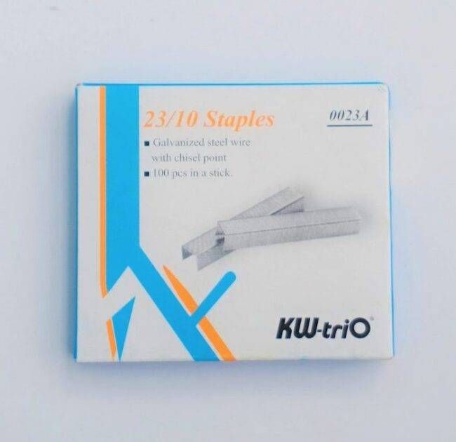 Kim bấm 23/10 KW-Trio - Thép mạ kẽm, đầu vát, bấm dày chắc