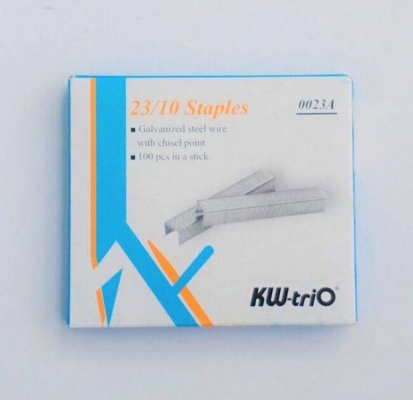 Kim bấm 23/10 KW-Trio - Thép mạ kẽm, đầu vát, bấm dày chắc