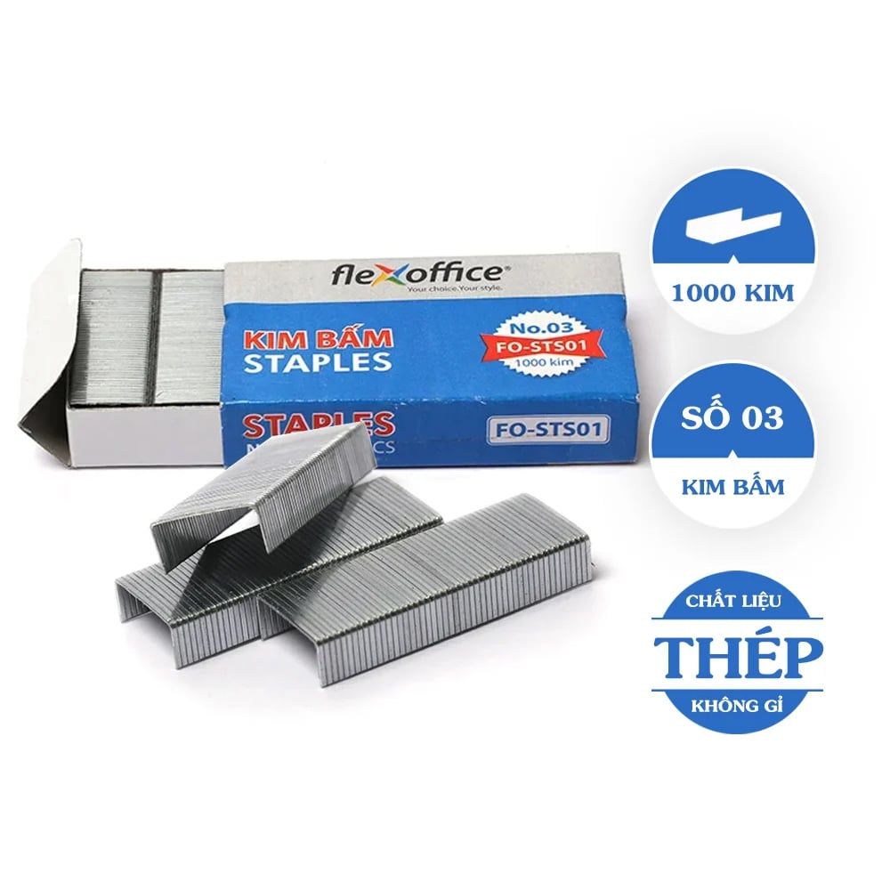 Kim bấm số 3 Flexoffice FO-STS01 (Thiên Long)