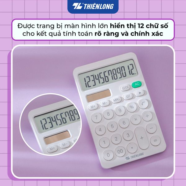 Máy tính cầm tay văn phòng Thiên Long Flexio CAL-008