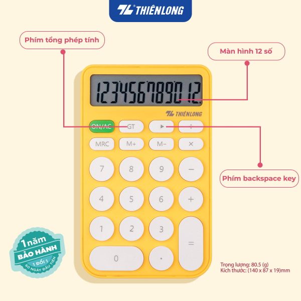 Máy tính cầm tay văn phòng Thiên Long Flexio CAL-009