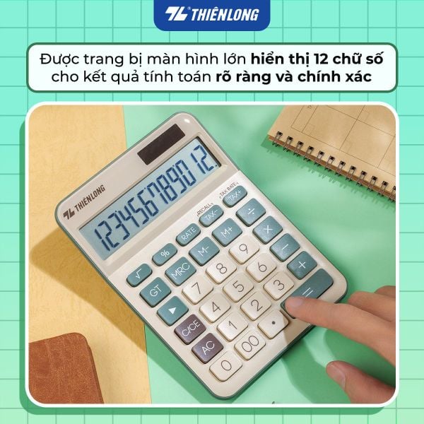 Máy tính cầm tay văn phòng Thiên Long Flexio CAL-010