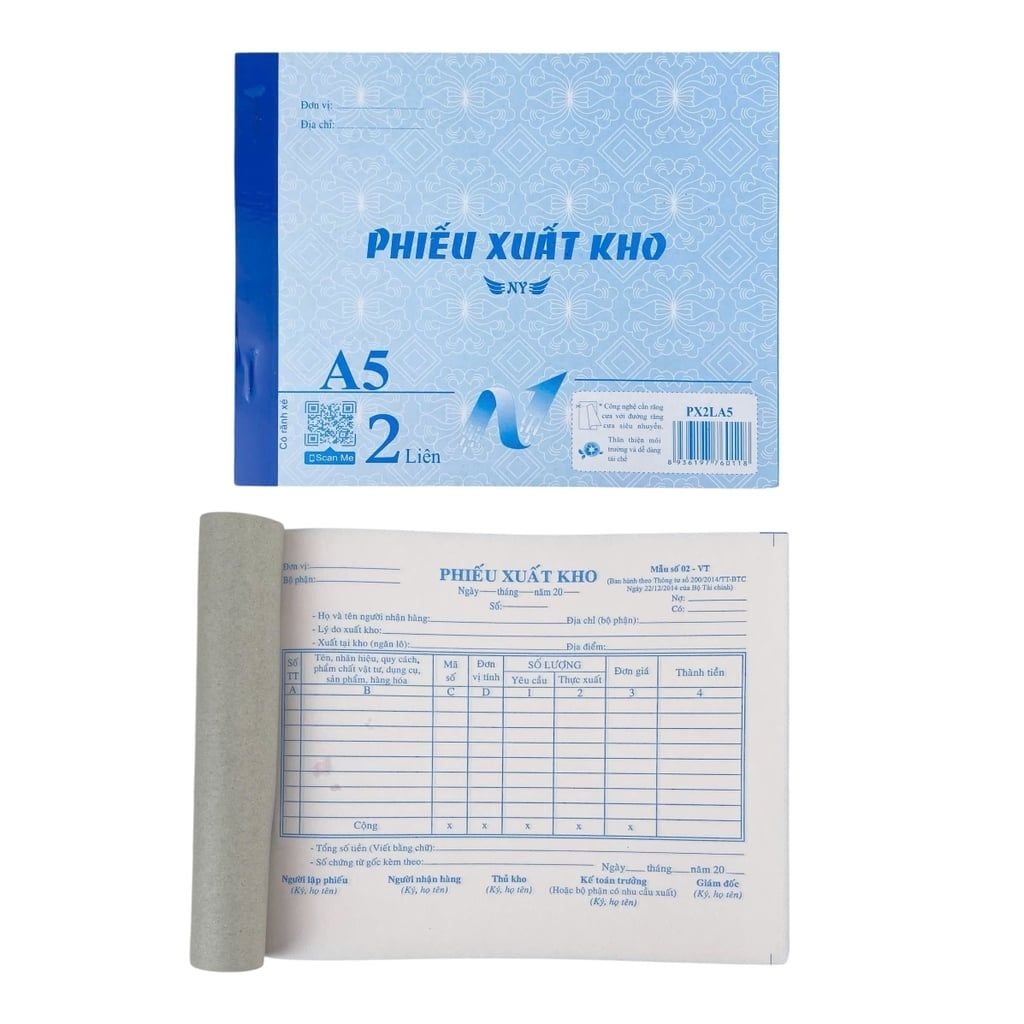 Phiếu xuất kho 2 liên