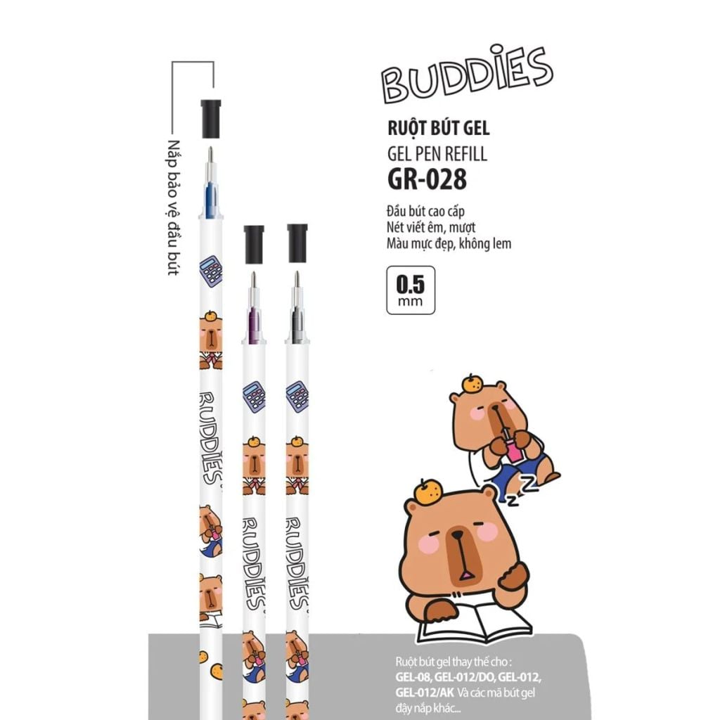 Ruột bút gel Buddies Thiên Long GR-028