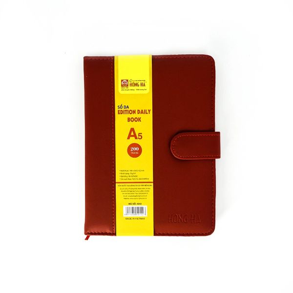 Sổ bìa da Hồng Hà Edition Daily Book A5 4542