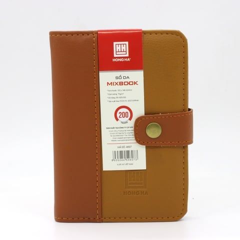 Sổ bìa da Hồng Hà Mixbook A6 4607