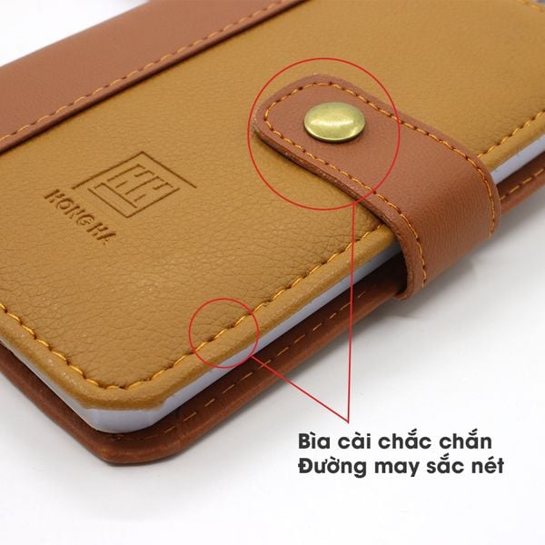 Sổ bìa da Hồng Hà Mixbook A6 4607