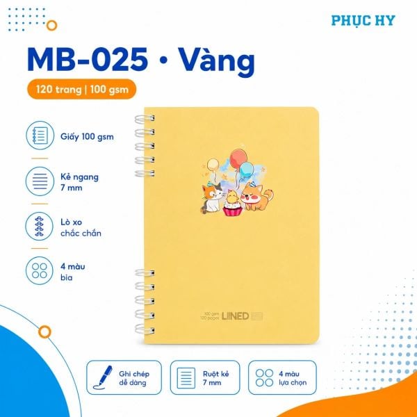 Sổ lò xo A5 Thiên Long MB-025 120 trang 100gsm