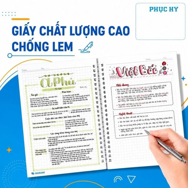 Sổ lò xo B5 kẻ caro Thiên Long MB-016 120 trang
