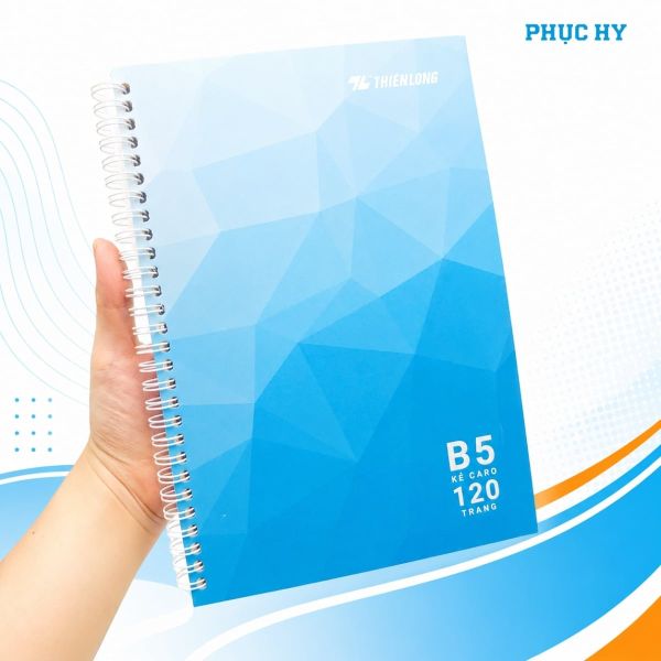 Sổ lò xo B5 kẻ caro Thiên Long MB-016 120 trang