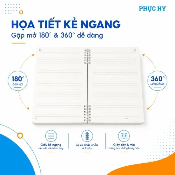 Sổ lò xo 2 đầu B5 Thiên Long MB-021/MB-022 120 trang 100gsm